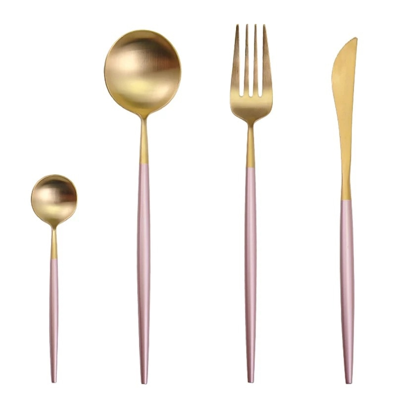 Art Deco Moon Cutlery Pink & Gold - <p style='text-align: center;'><b>HOT NEW ITEM</b><br>
R 10</p>